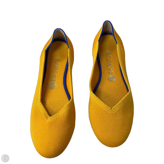 Shoes Flats By Rothys In Gold, Size: 9.5
