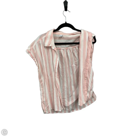 Top Short Sleeve By Old Navy In Striped Pattern, Size: M