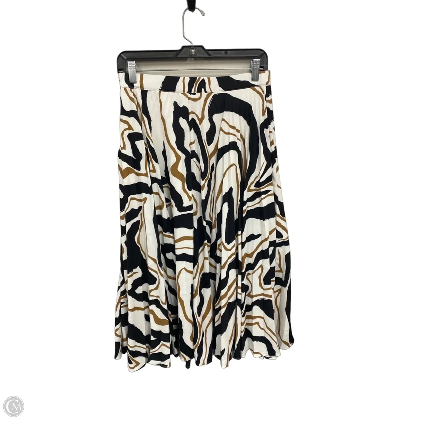 Skirt Midi By Chicos In Black & Brown, Size: 2