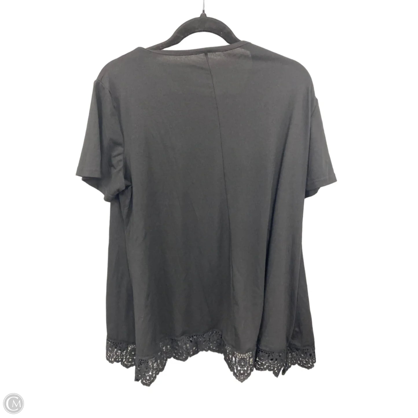Top Short Sleeve By Clothes Mentor In Black, Size: 2x