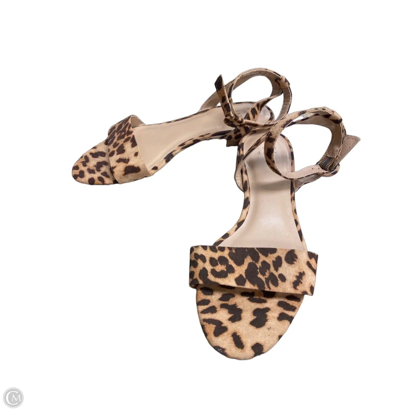 Sandals Heels Block By A New Day In Animal Print, Size: 5.5