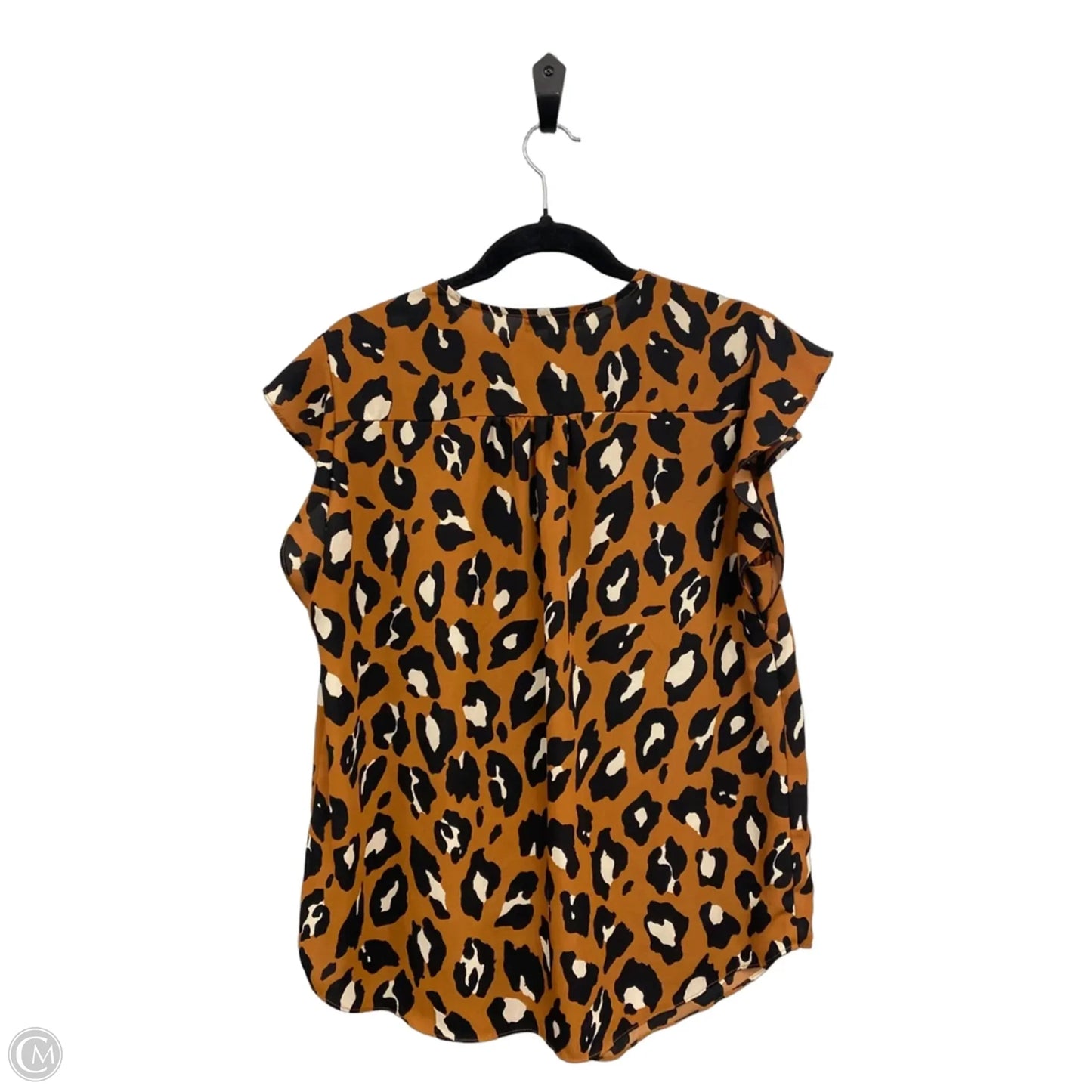 Top Short Sleeve By Chaus In Animal Print, Size: L