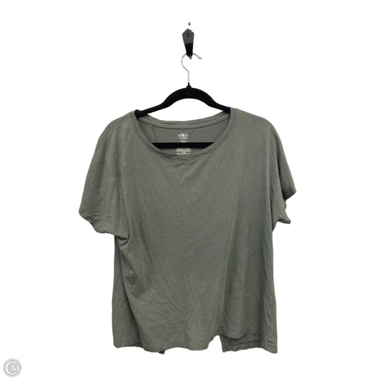 Athletic Top Short Sleeve By Athletic Works In Green, Size: L