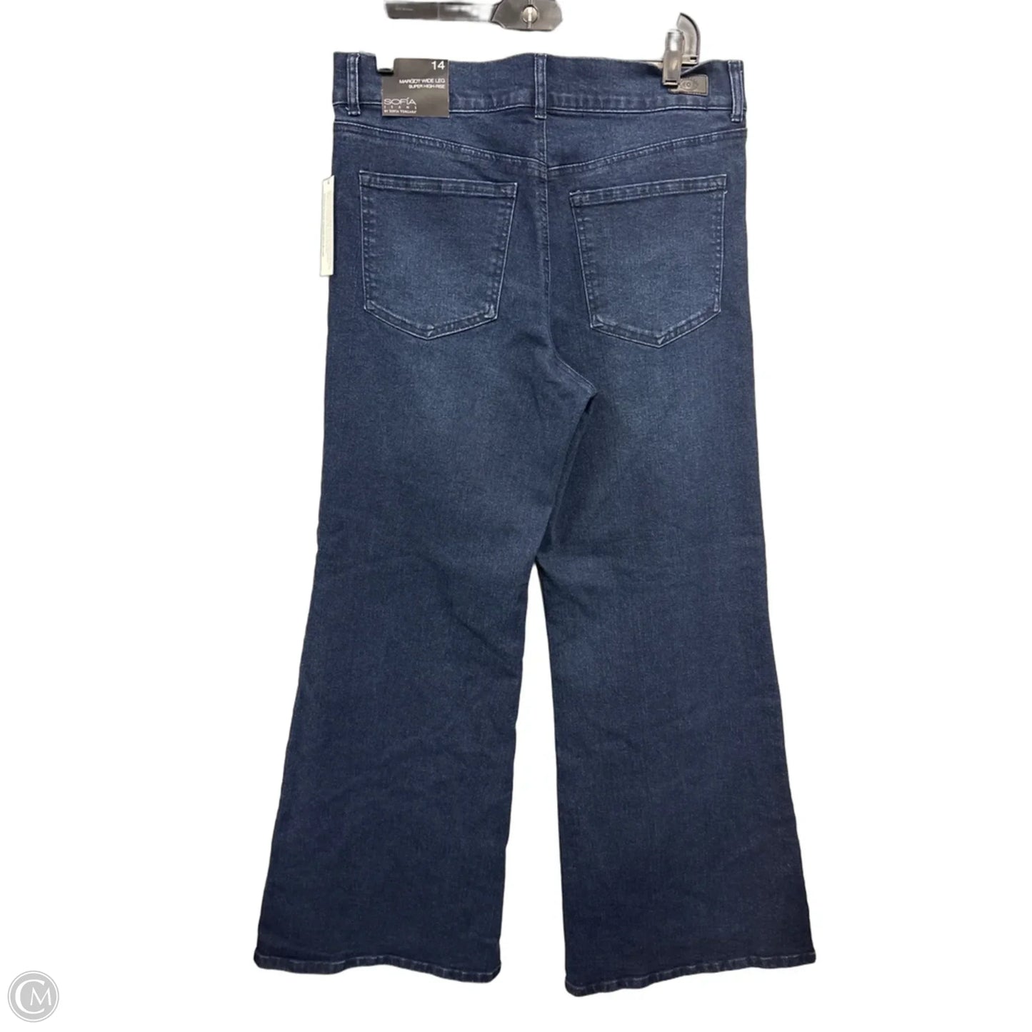 Jeans Wide Leg By Sofia By Sofia Vergara In Blue, Size: 14