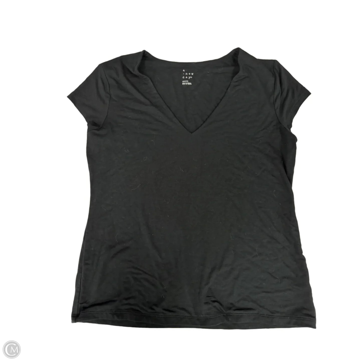 Top Short Sleeve Basic By A New Day In Black, Size: M
