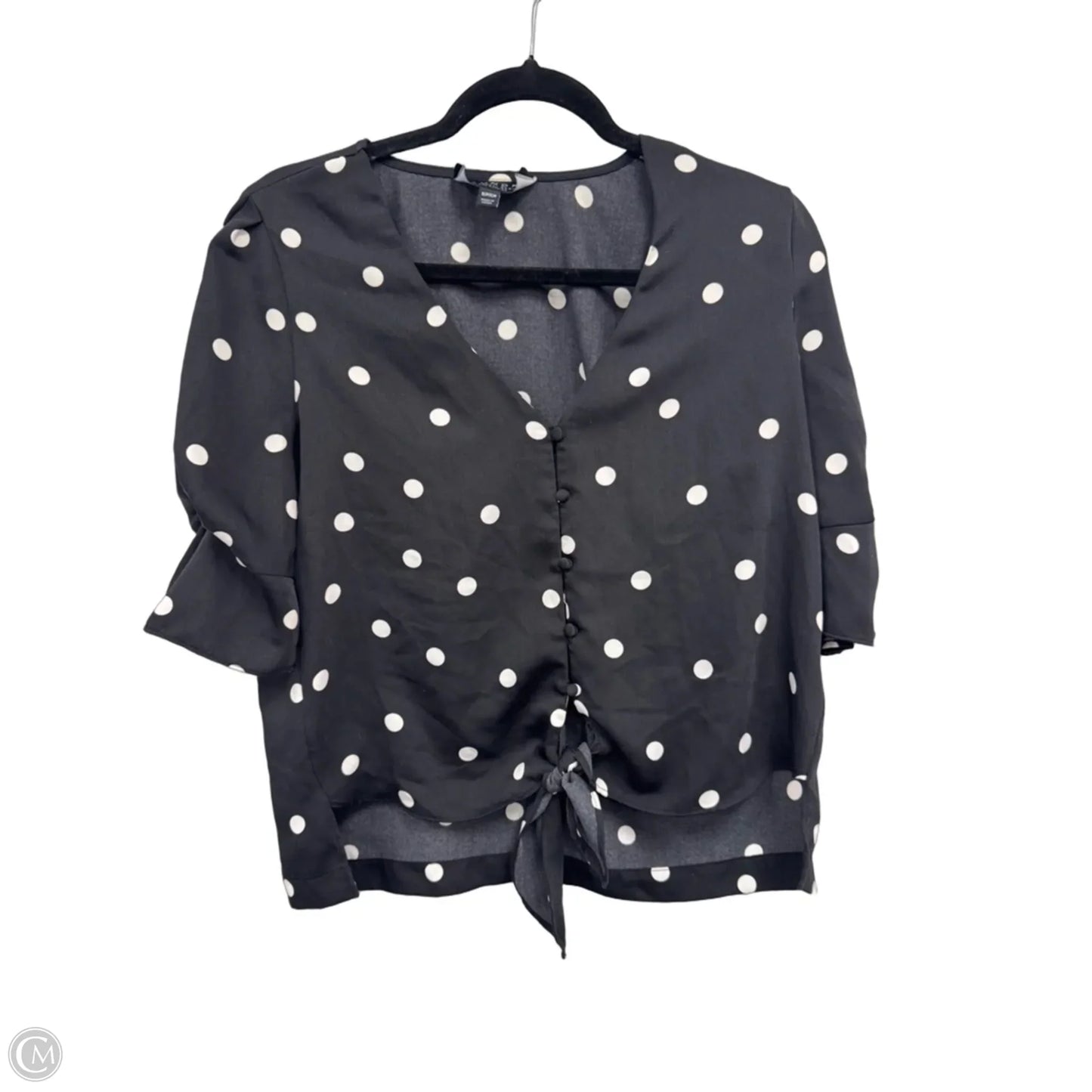 Top Short Sleeve By Laundry In Polkadot Pattern, Size: S