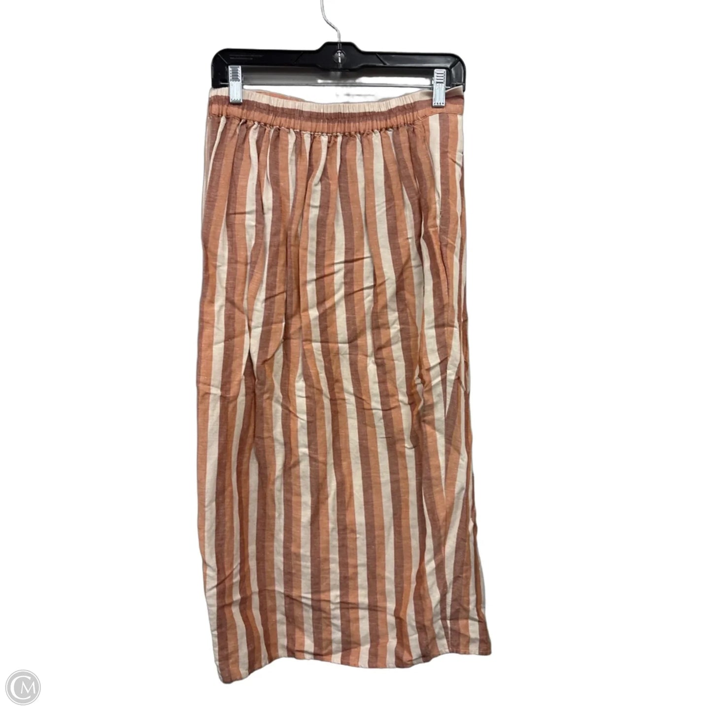 Skirt Midi By Madewell In Striped Pattern, Size: M