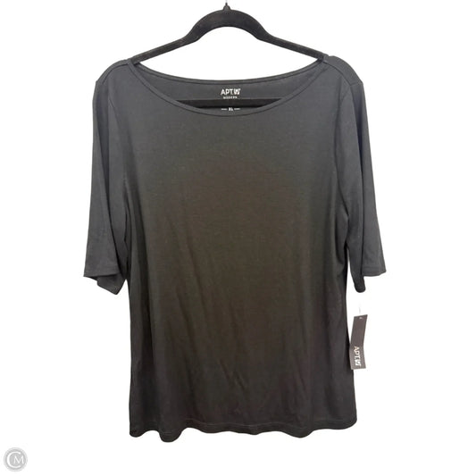 Top Short Sleeve By Apt 9 In Black, Size: Xl