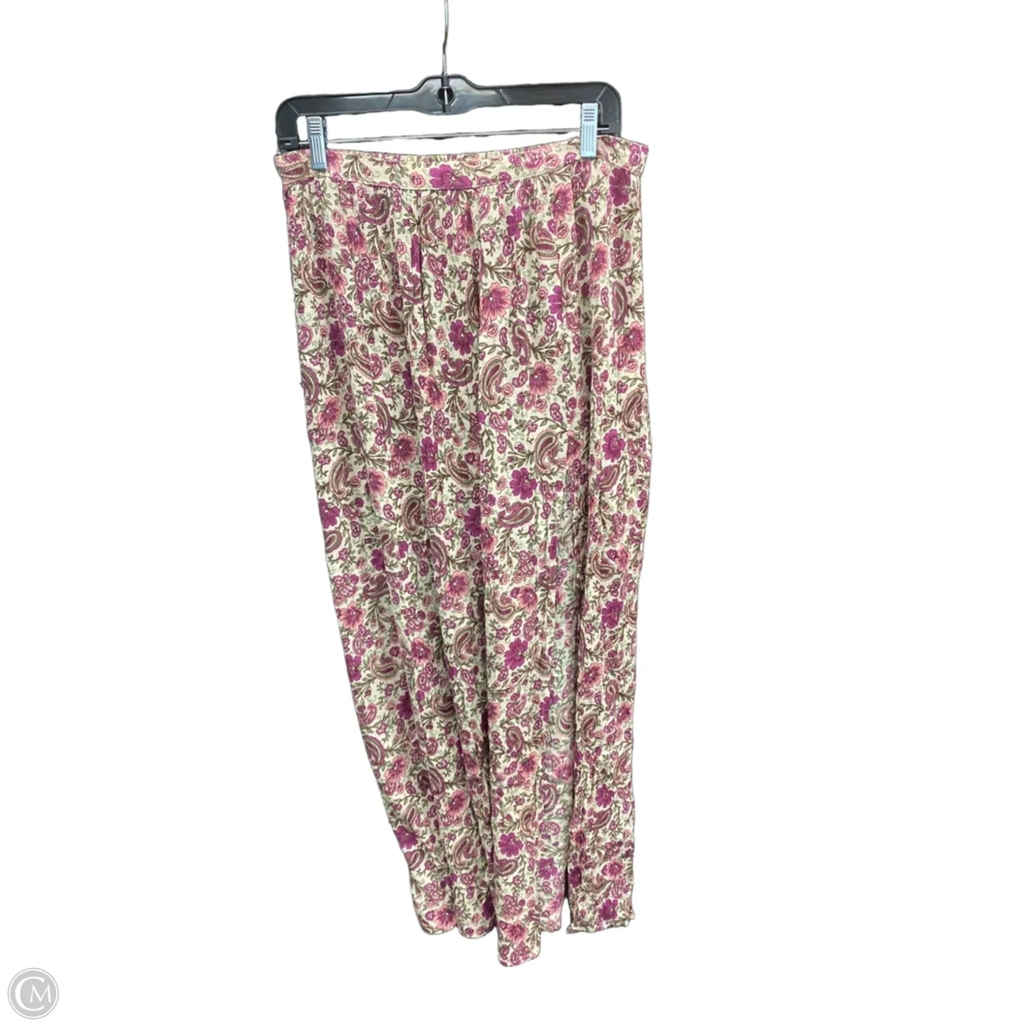 Skirt Maxi By Patrons Of Peace In Cream & Pink, Size: L