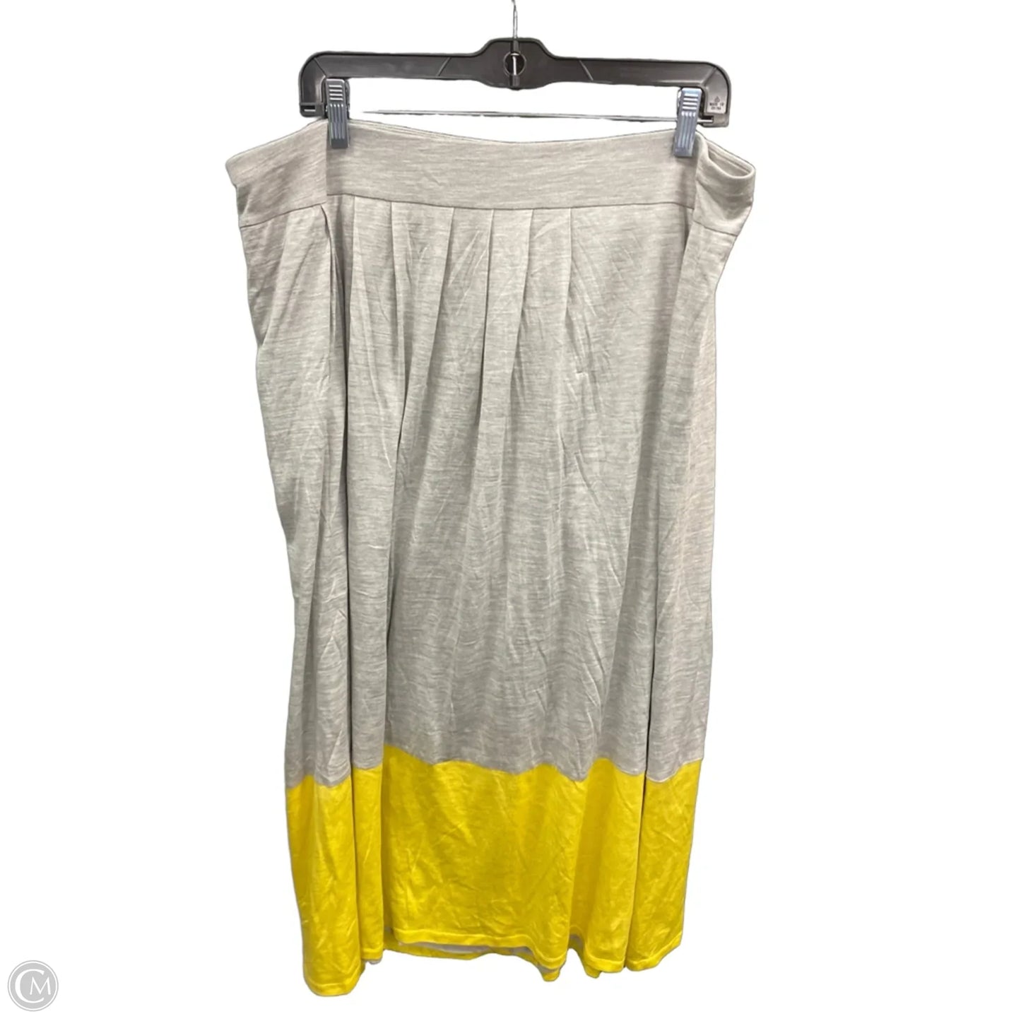 Skirt Midi By Eileen Fisher In Grey & Yellow, Size: Xl