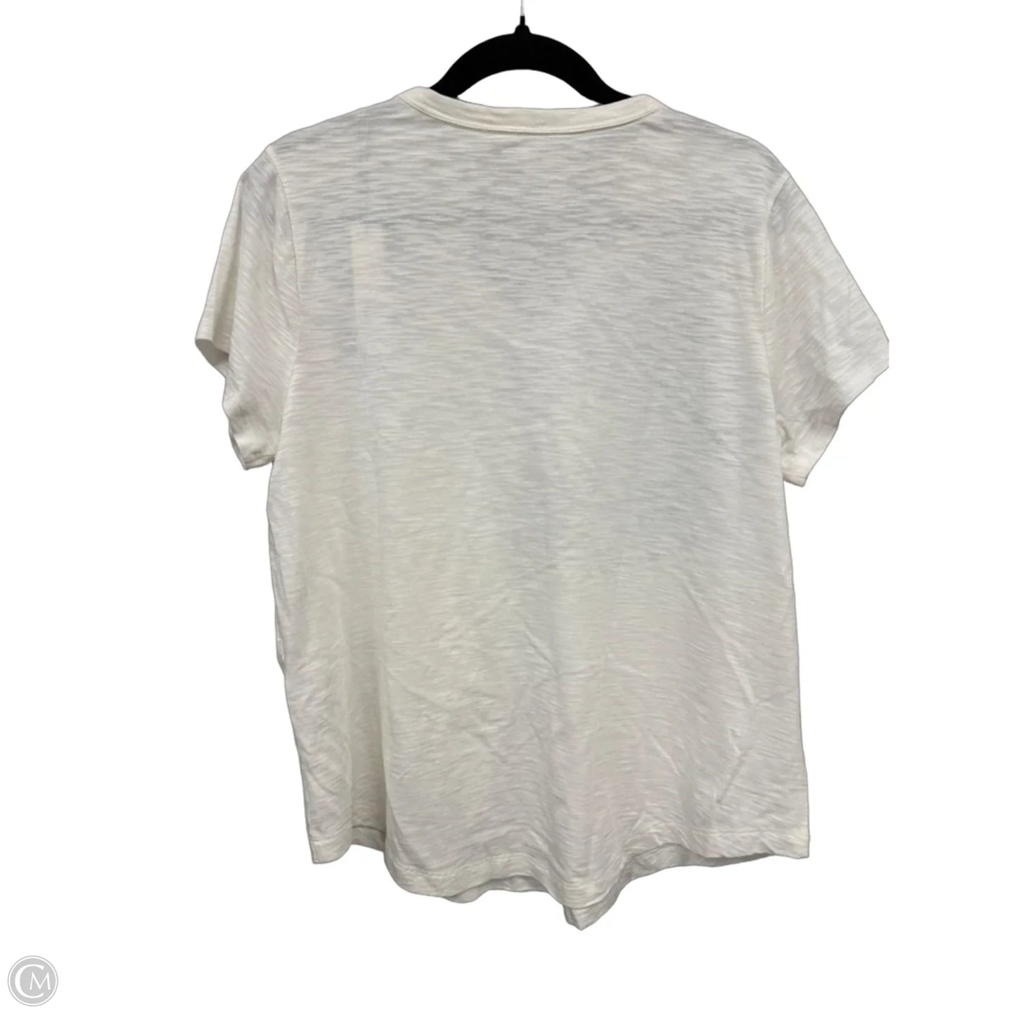 Top Short Sleeve By Chicos In Black & Cream, Size: L