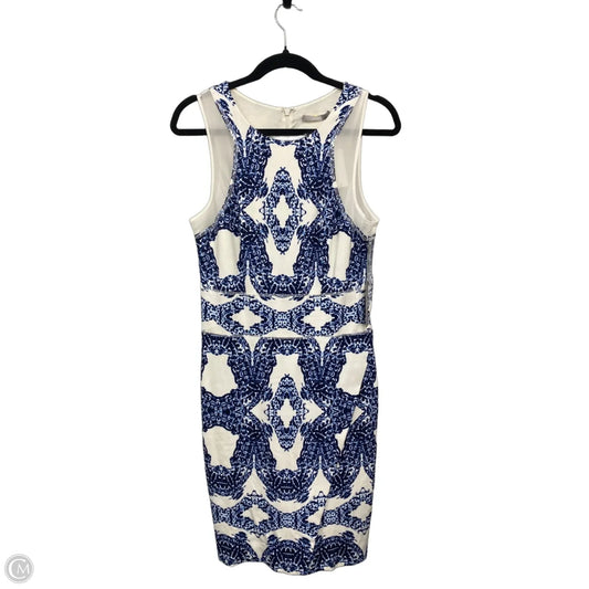 Dress Casual Midi By Tart In Blue & Cream, Size: M