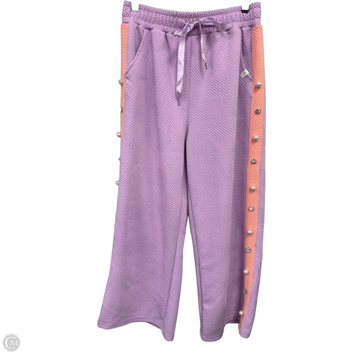 Pants Set 2pc By Simply Southern In Orange & Purple, Size: L