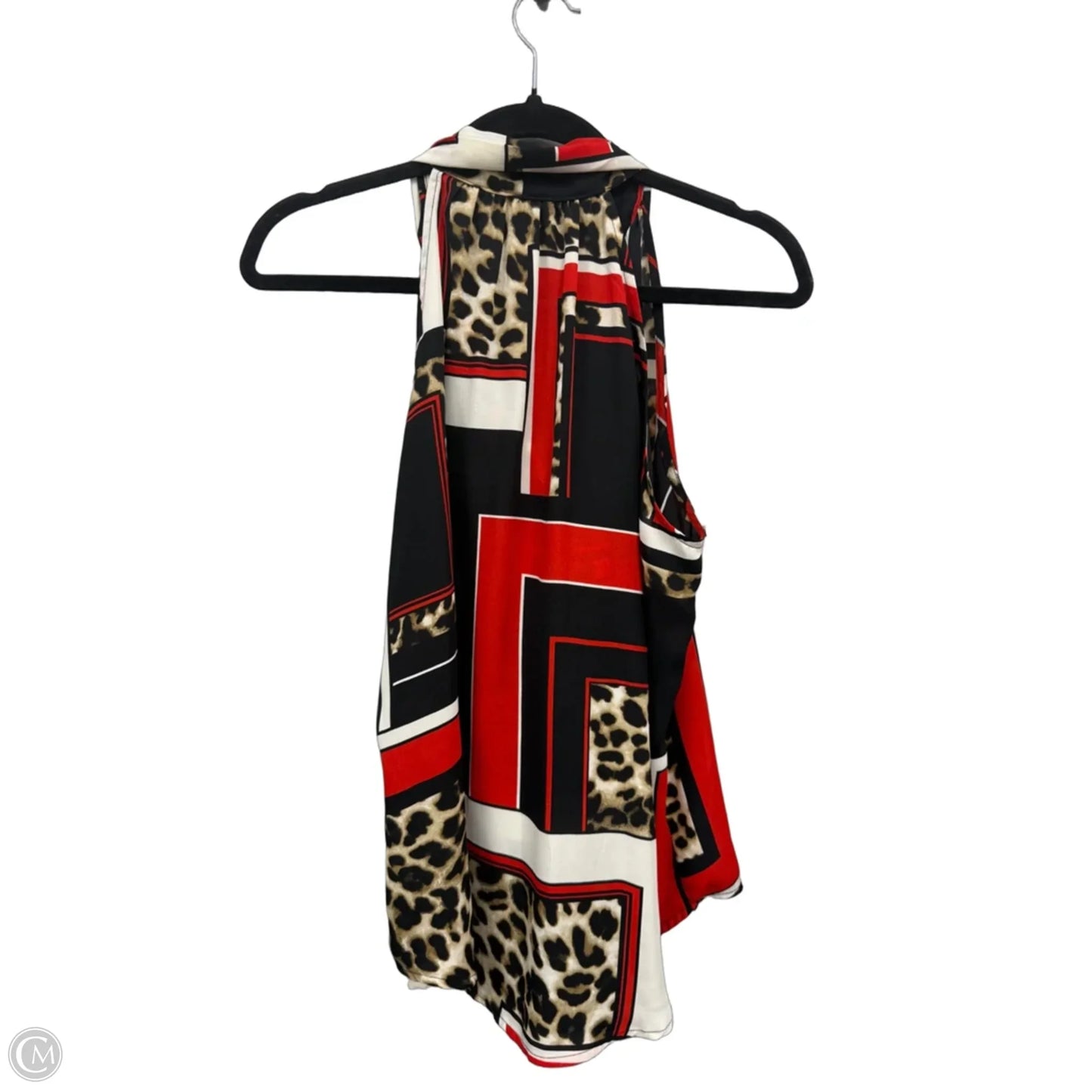 Top Sleeveless By New York And Co In Black & Red, Size: L
