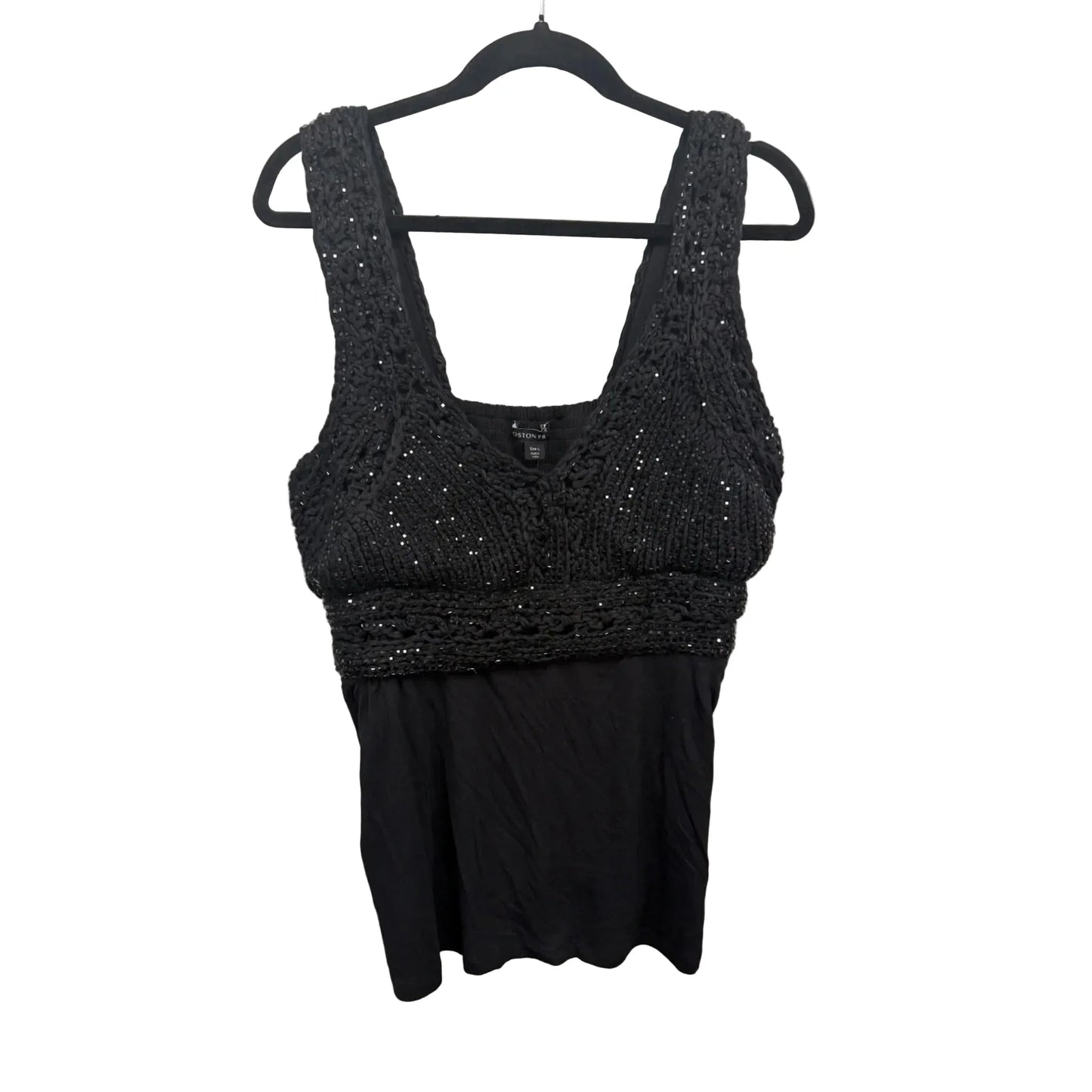 Top Sleeveless By Boston Proper In Black, Size: L