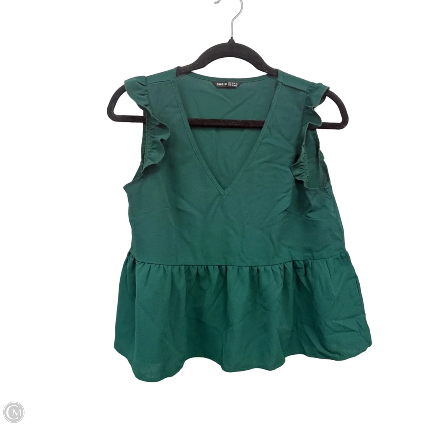 Top Short Sleeve By Shein In Green, Size: S