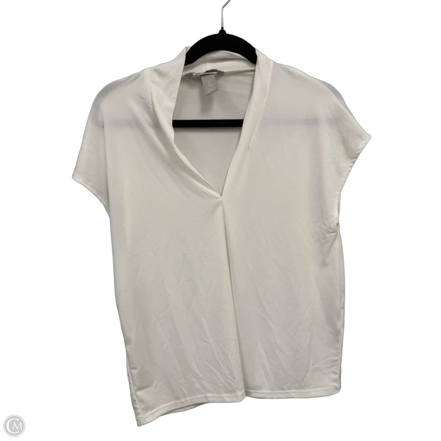 Top Short Sleeve By H&m In Cream, Size: S