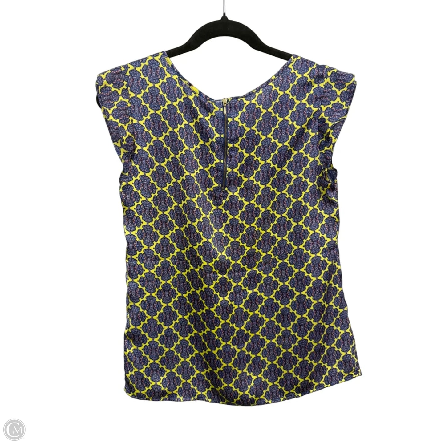 Top Short Sleeve By Limited In Blue & Yellow, Size: S