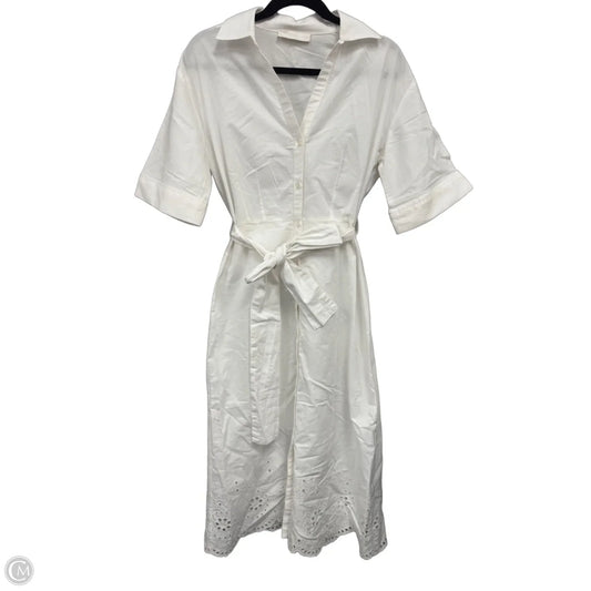 Dress Casual Midi By Mng In White, Size: 10