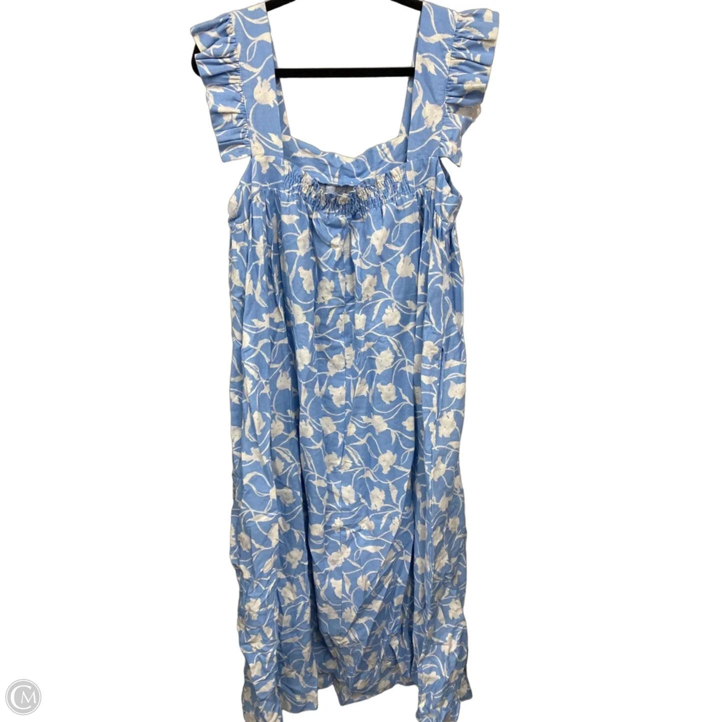 Dress Casual Midi By A New Day In Blue & White, Size: Xxl