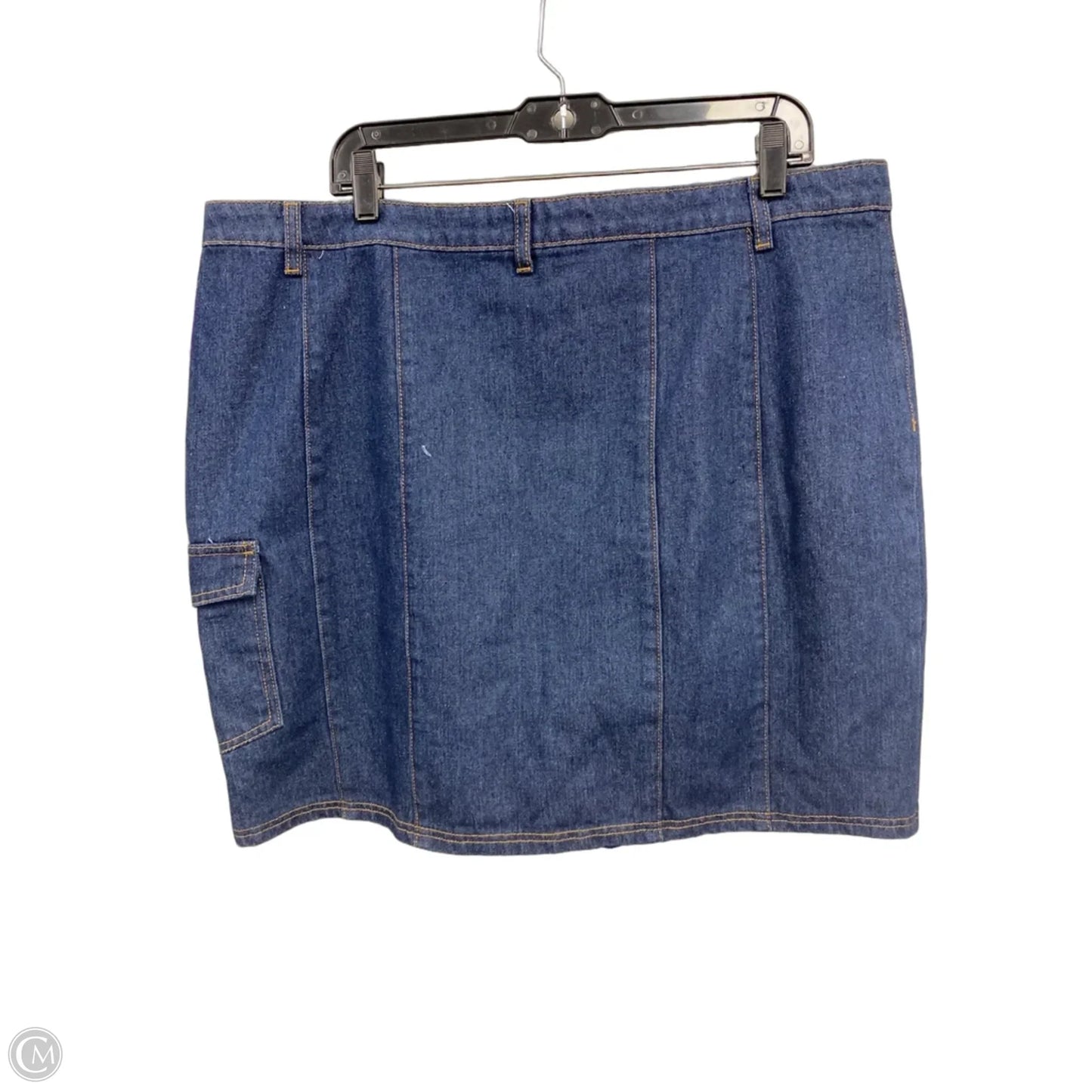 Skirt Mini & Short By Pretty Little Thing In Blue, Size: Xl