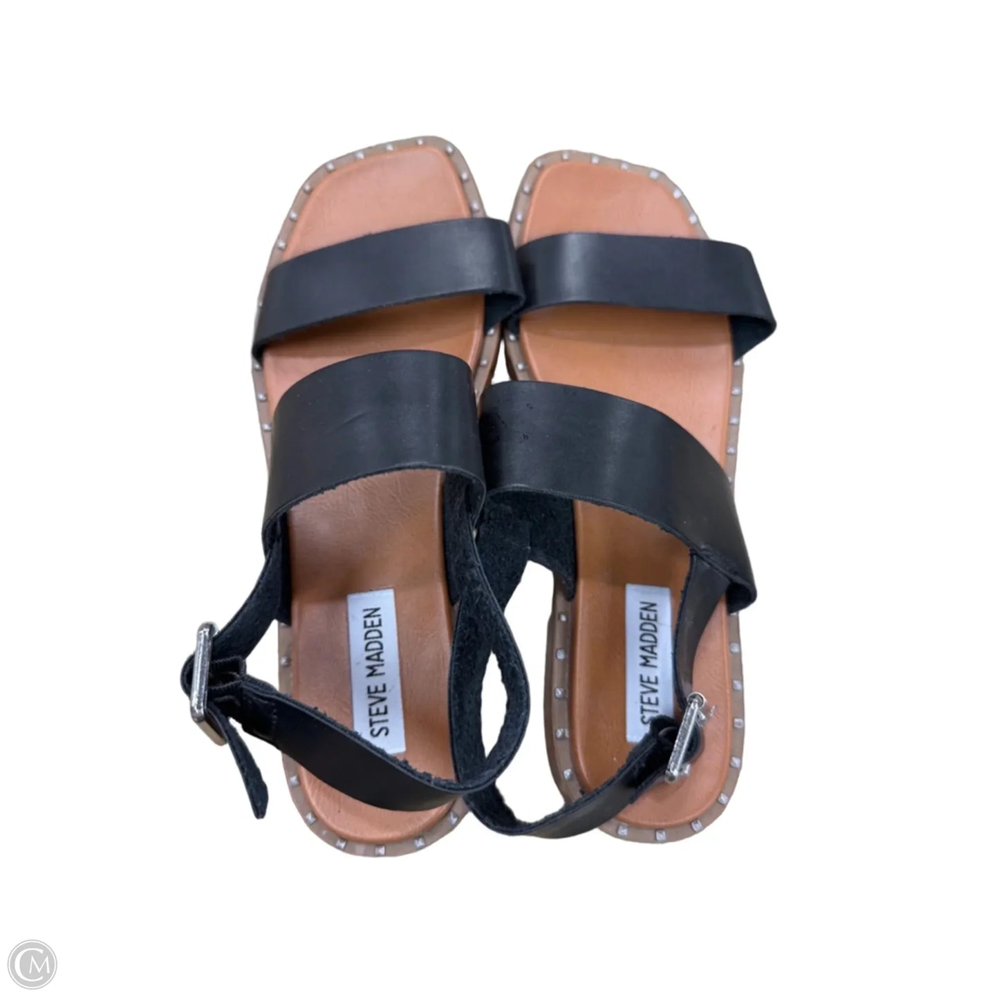 Sandals Flats By Steve Madden In Black, Size: 7.5
