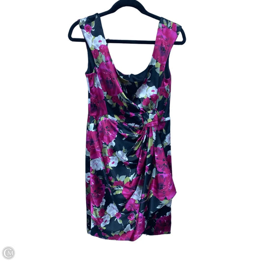Dress Casual Short By Maggy London In Black & Pink, Size: 10