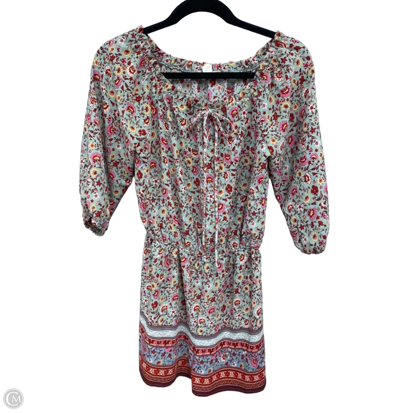 Romper By Monteau In Green & Pink, Size: M