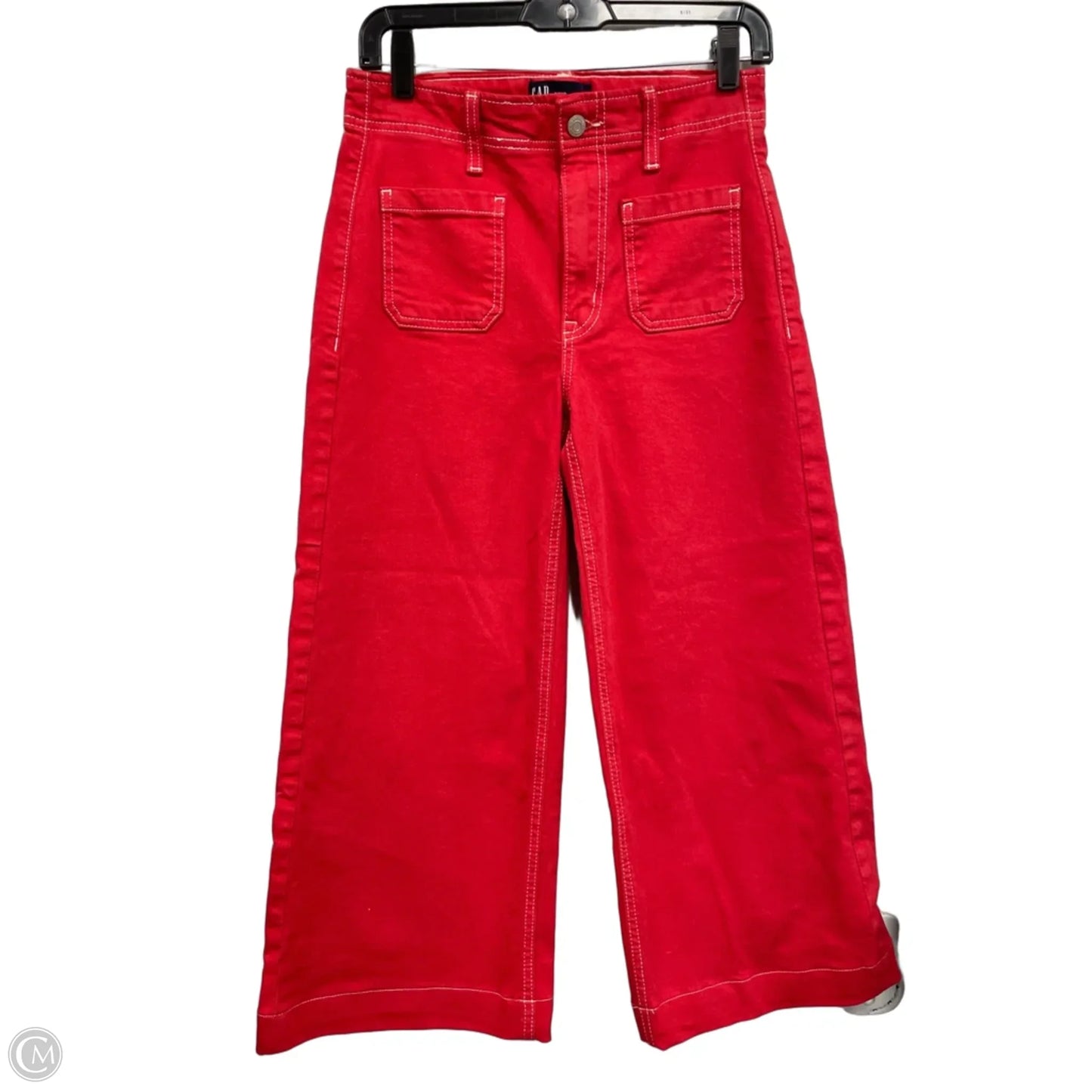 Jeans Wide Leg By Gap In Red, Size: 2
