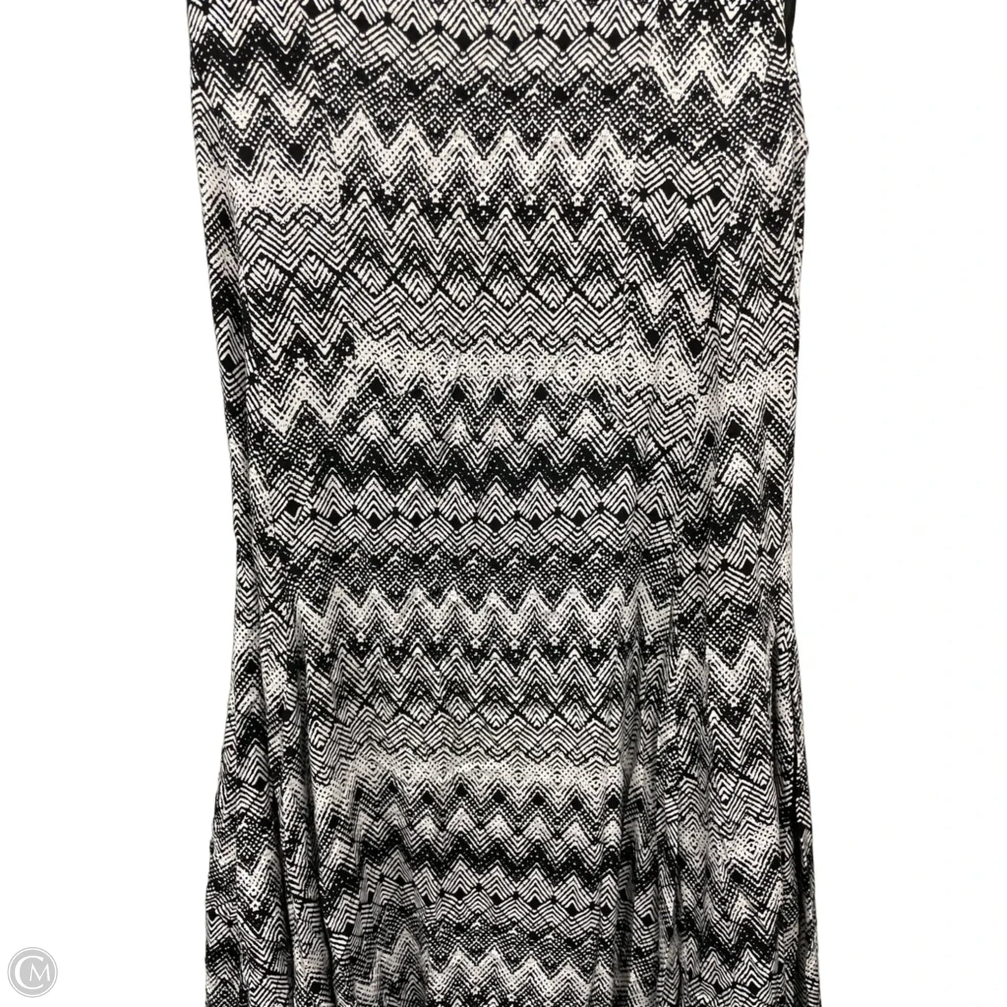 Dress Casual Midi By Clothes Mentor In Black & White, Size: 1x