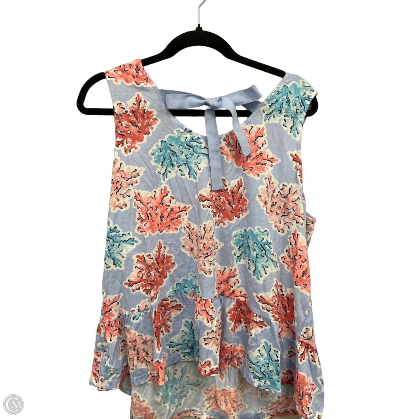 Top Sleeveless By Crown And Ivy In Blue & Orange, Size: Xl
