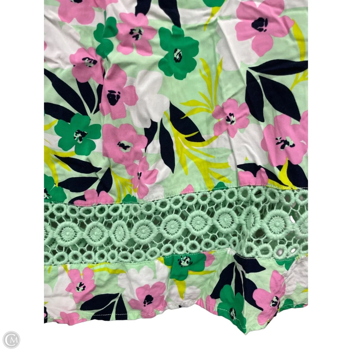 Top 3/4 Sleeve By Crown And Ivy In Green & Pink, Size: S