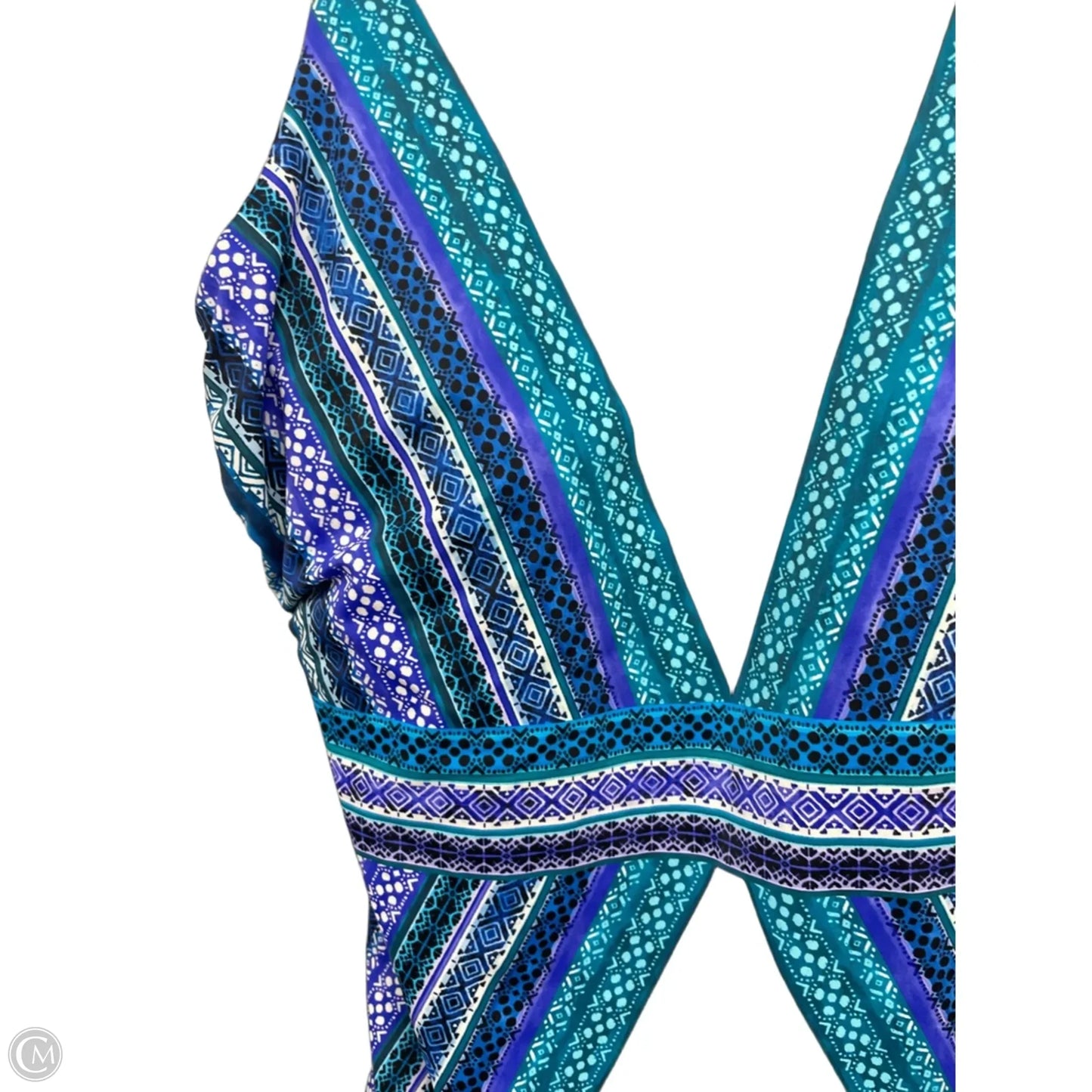 Swimsuit By Miracle In Black & Green, Size: L
