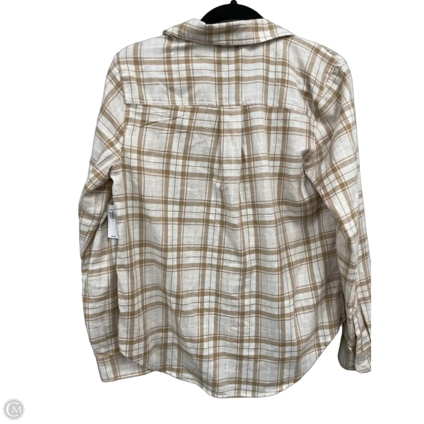 Top Long Sleeve By Old Navy In Cream & Tan, Size: M