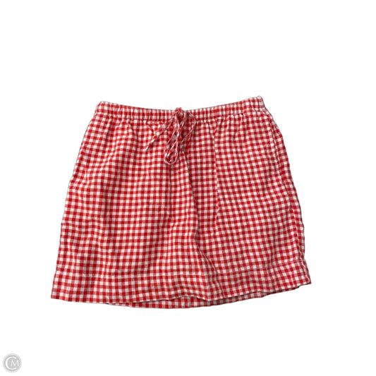 Skort By C And C In Red & White, Size: S