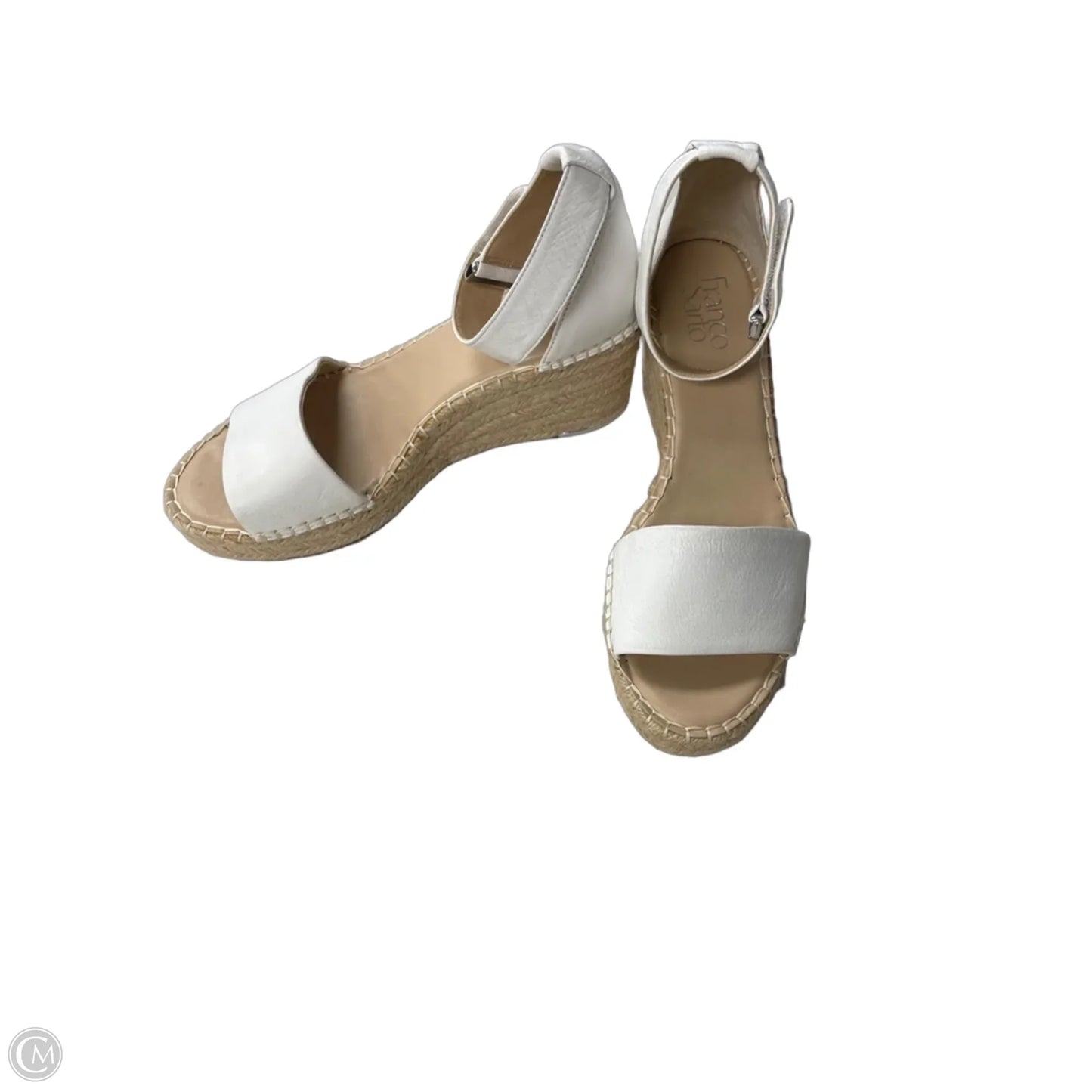 Sandals Heels Wedge By Franco Sarto In White, Size: 8