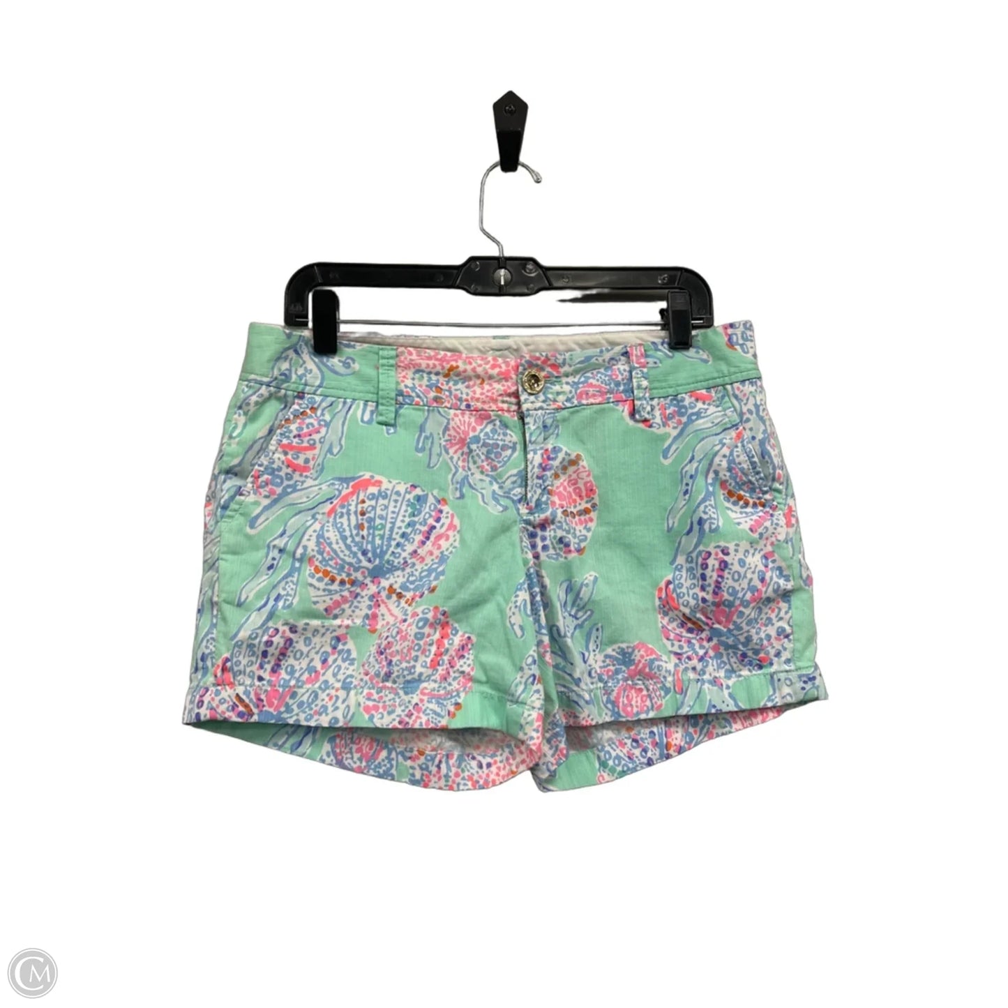 Shorts Designer By Lilly Pulitzer In Green & Pink, Size: 8