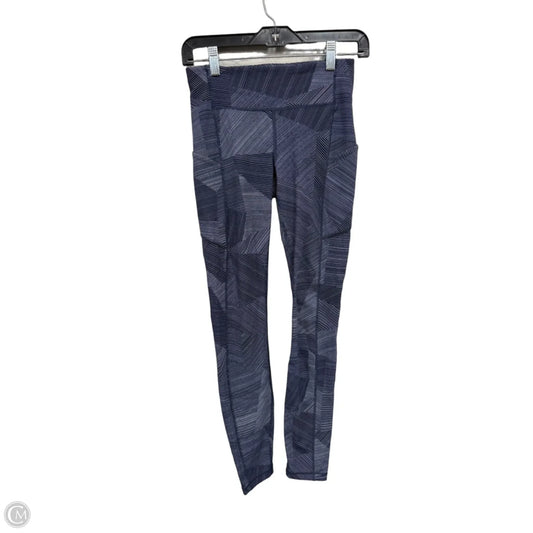 Athletic Leggings By Lululemon In Blue & White, Size: 4