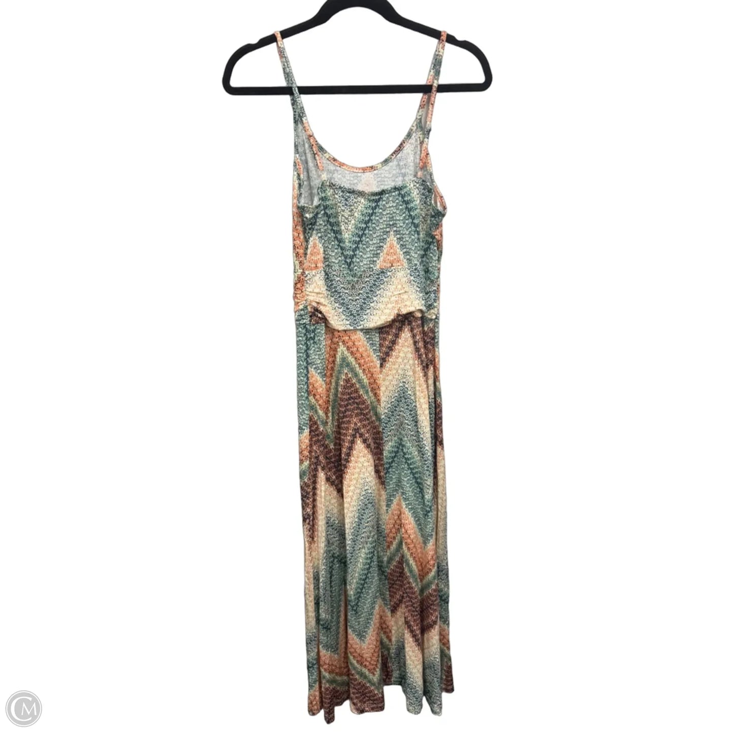 Dress Casual Midi By Lascana In Green & Orange, Size: 6