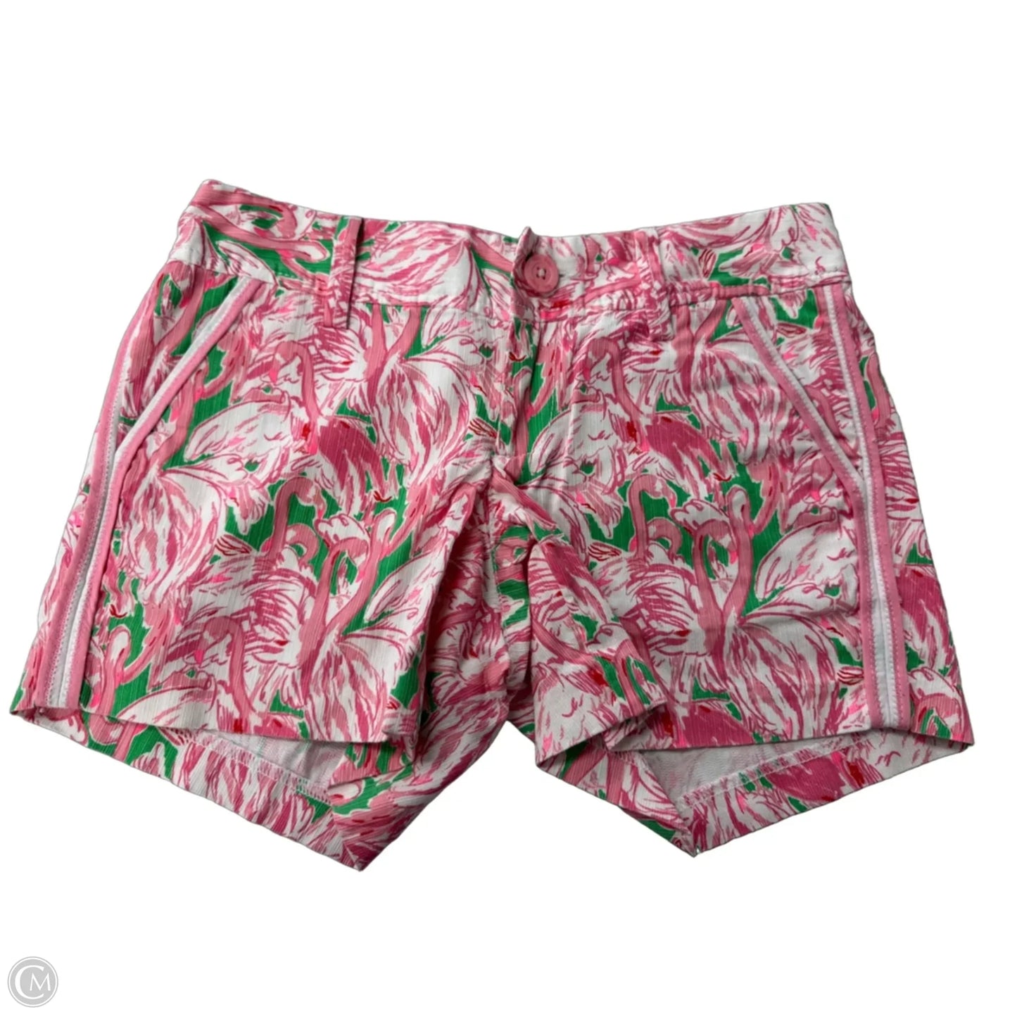 Shorts Designer By Lilly Pulitzer In Green & Pink, Size: Xxs