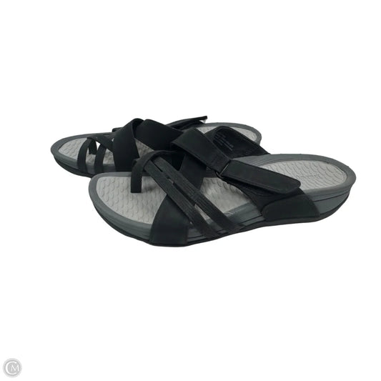 Sandals Heels Wedge By Bare Traps In Black, Size: 8
