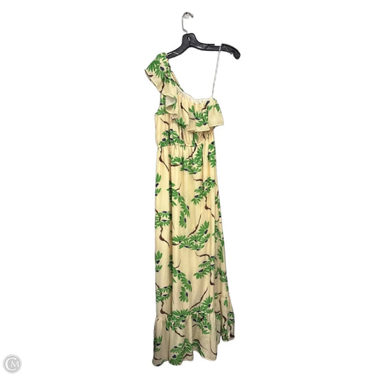 Dress Casual Maxi By Clothes Mentor In Cream & Green, Size: M