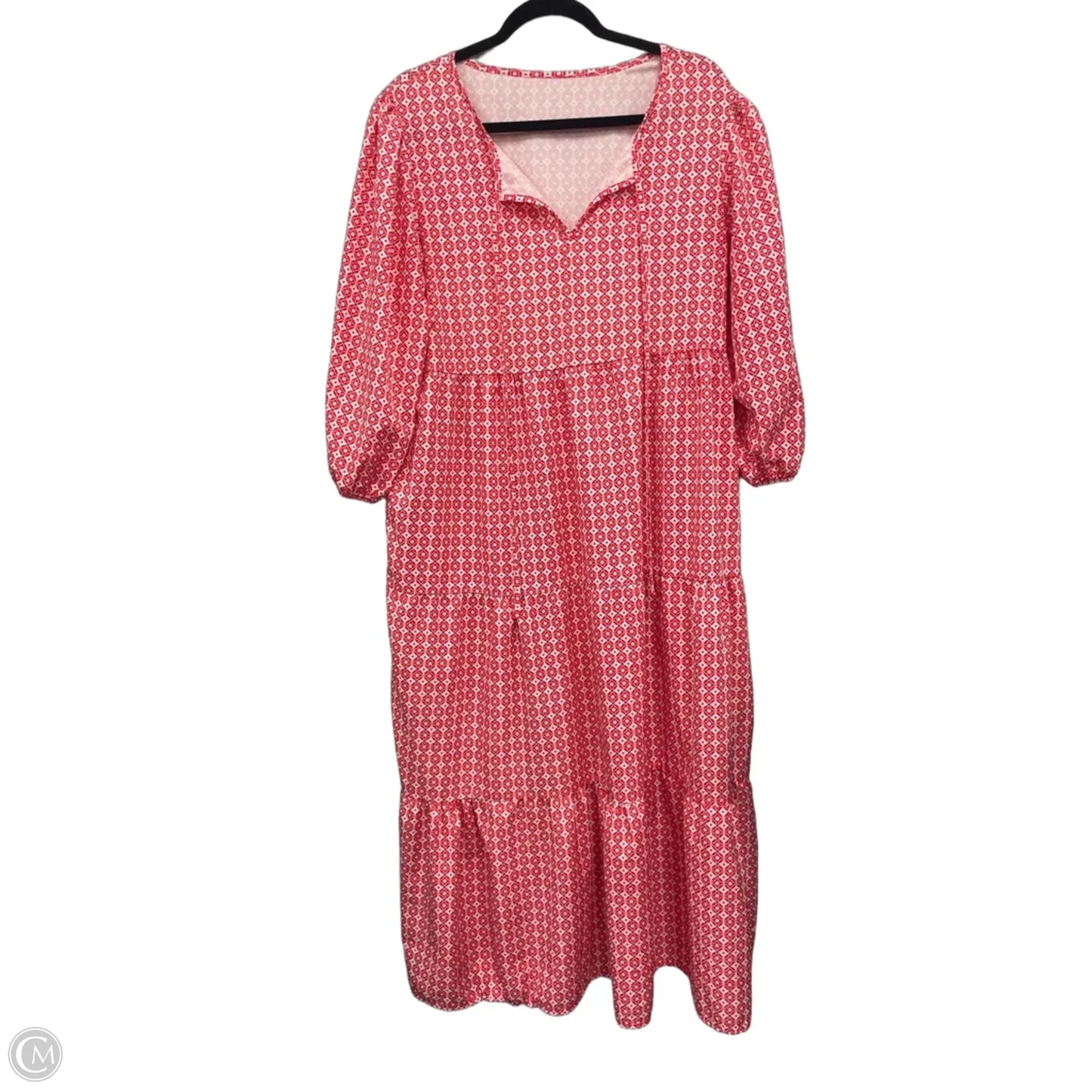 Dress Casual Midi By Clothes Mentor In Red & White, Size: Xl