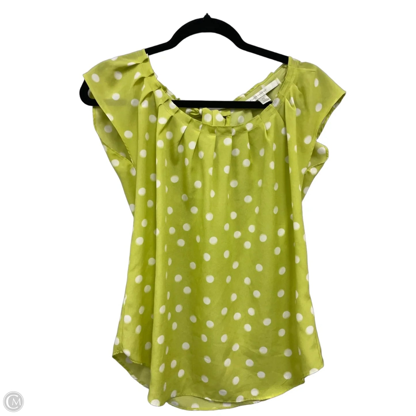 Top Short Sleeve By Lc Lauren Conrad In Green & White, Size: Xs