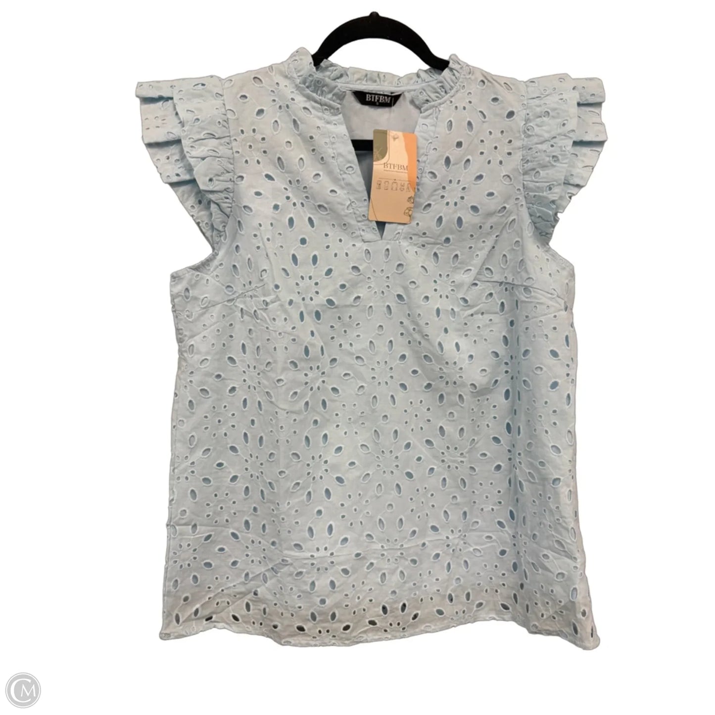 Top Short Sleeve By Btfbm In Blue, Size: S