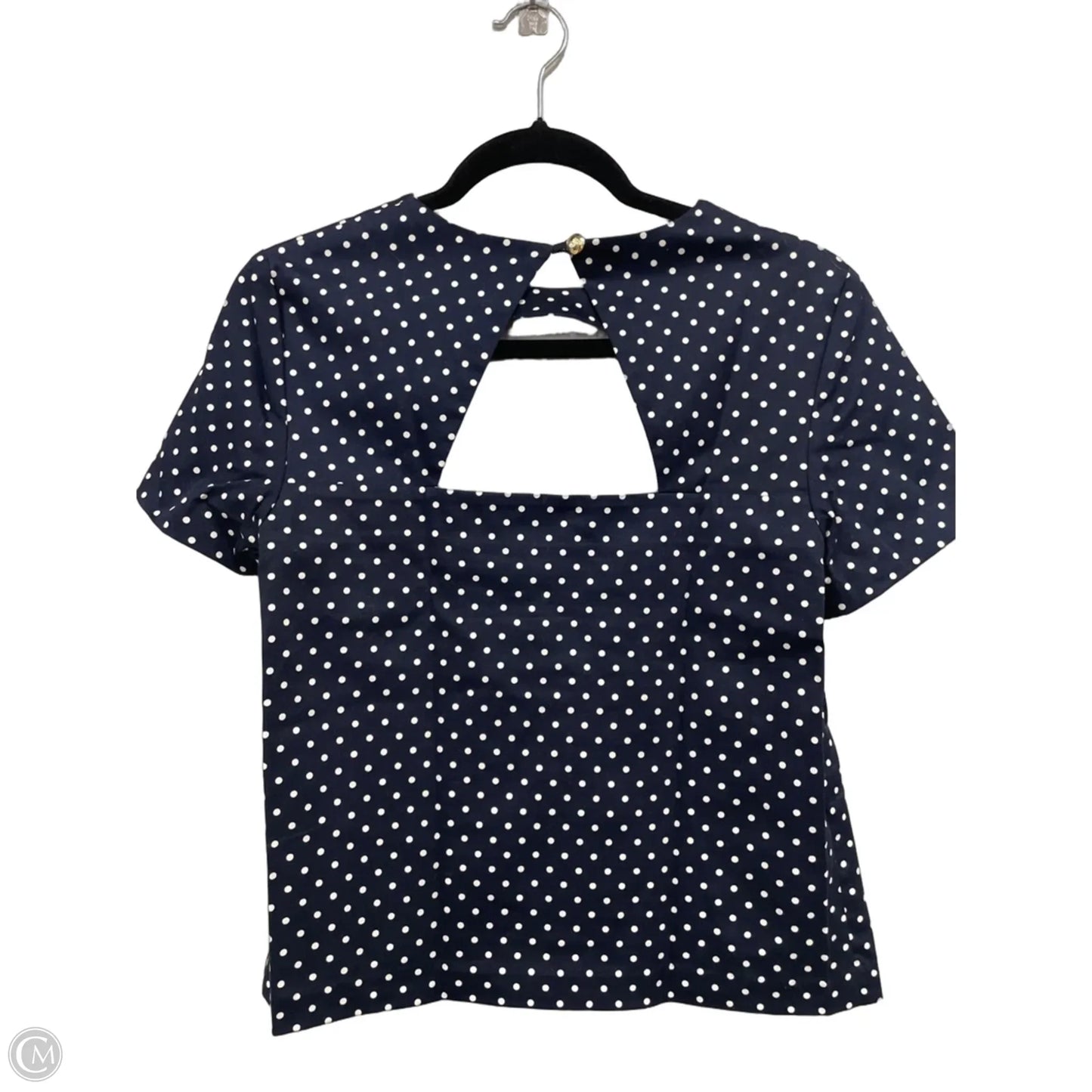 Top Short Sleeve By Draper James In Blue & White, Size: 4