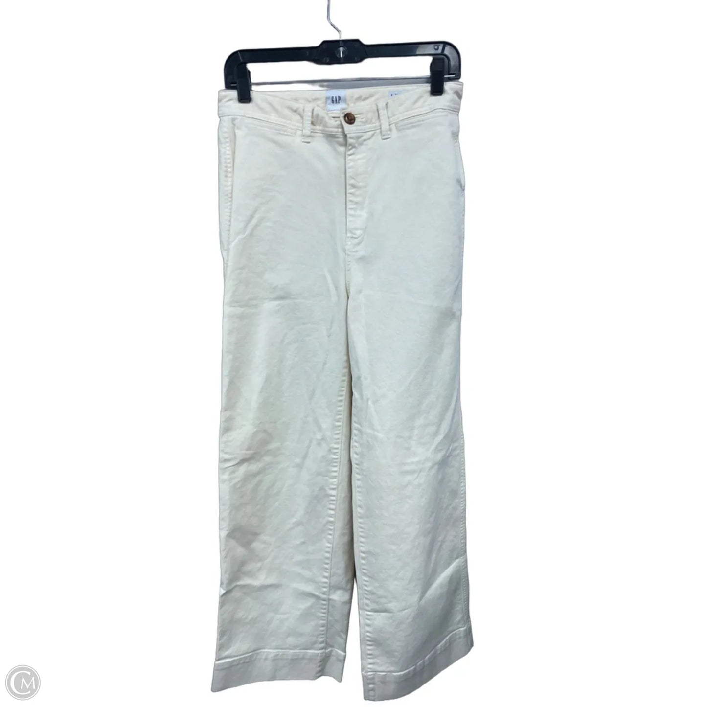 Jeans Wide Leg By Gap In Cream, Size: 6