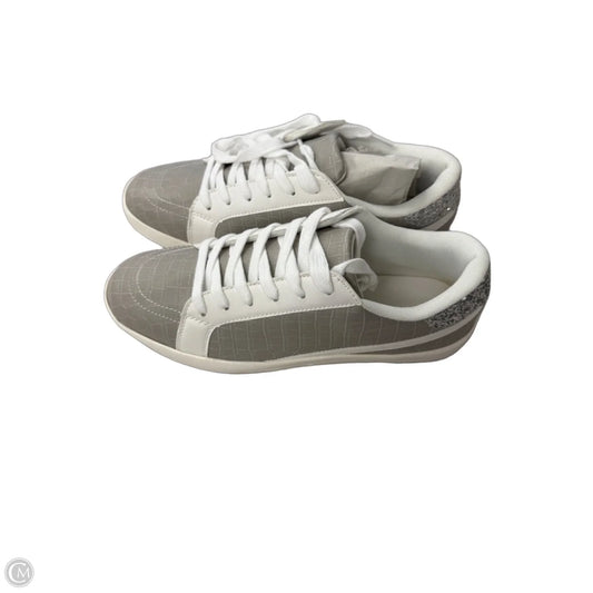 Shoes Sneakers By Just Fab In Grey & White, Size: 10