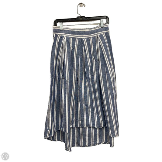 Skirt Midi By Max Studio In Blue & White, Size: S