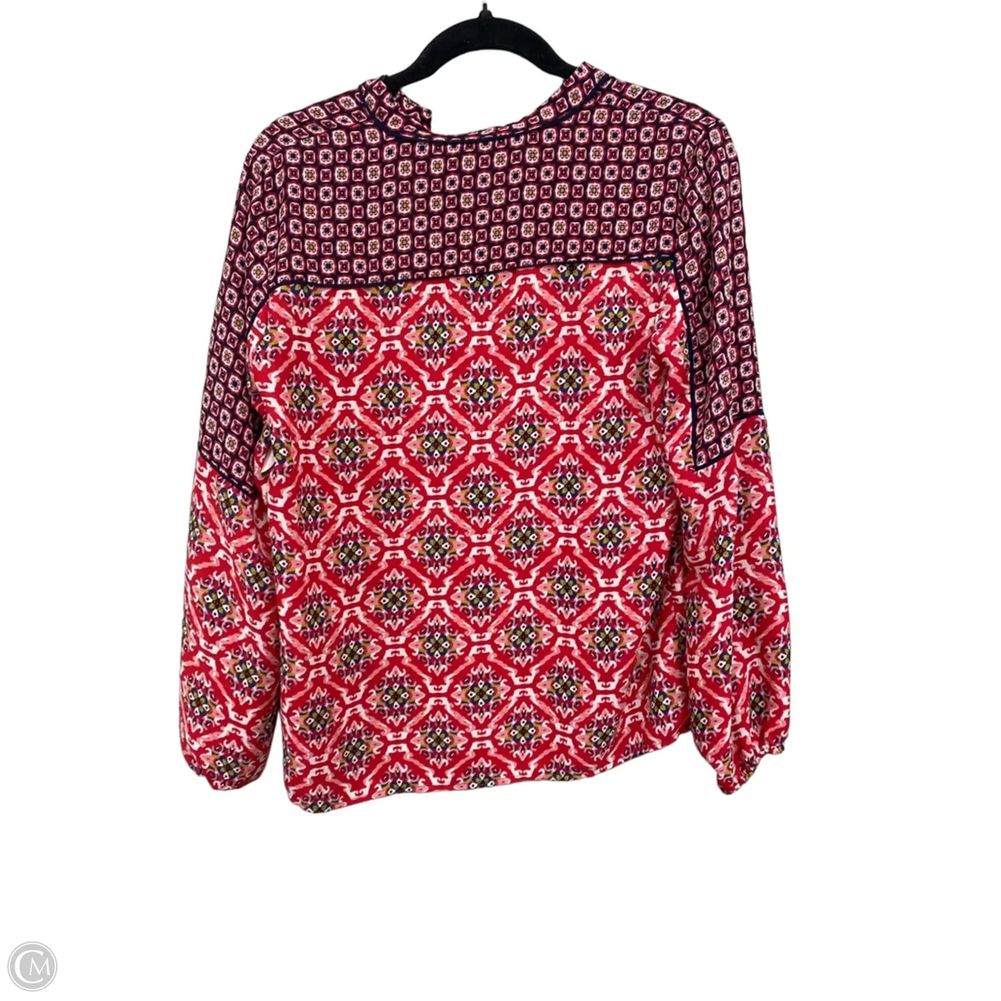 Top Long Sleeve By Loft In Blue & Red, Size: S